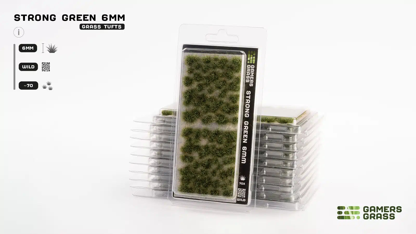 Gamers Grass Strong Green 6mm Tuft - Wild