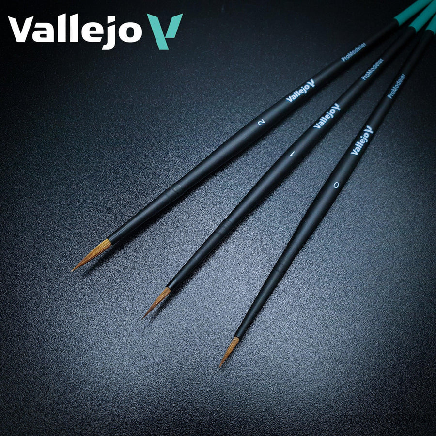 Hobby Brushes: Pro Modeler. Design Set - Natural Hair (Sizes 0, 1 & 2)